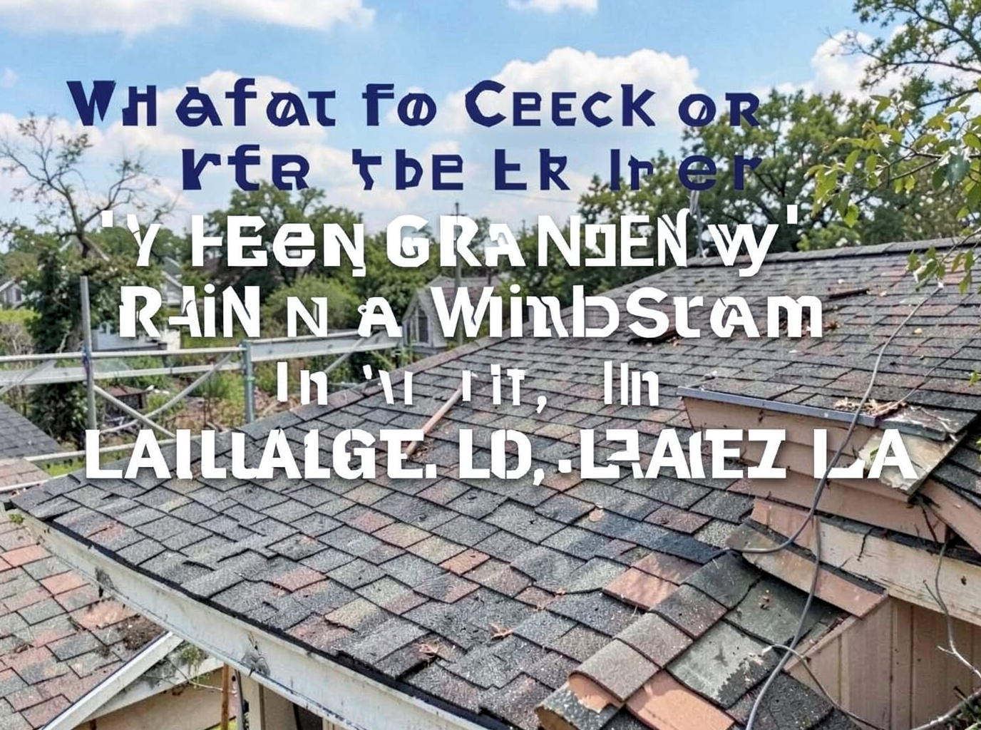 What to Check for After Heavy Rain or a Windstorm in Lafayette, LA